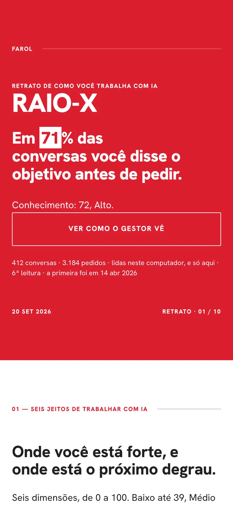 Capa do relatório no celular